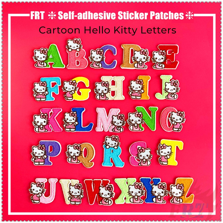 ☸ Cartoon H.Kitty Letters Self-adhesive Sticker Patches ☸ 1Pc Iron on ...