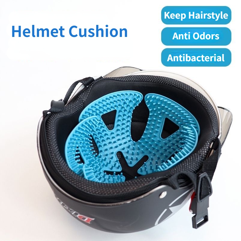 Silicone Helmet Cushion Breathable Heat Insulation Pad Electric Bike