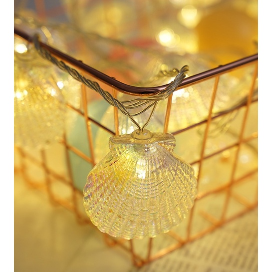 DBSUN Raya Solar Sea Shell Lights 20LED 5 Meters Hari Raya String ...
