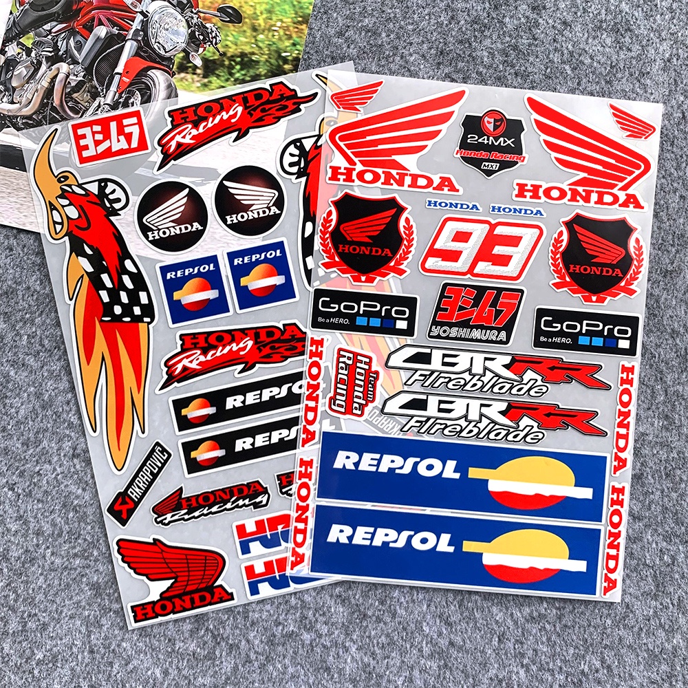 Honda HRC Repsol CBR RR Reflective Sticker Motorcycle Helmet Fuel Tank ...
