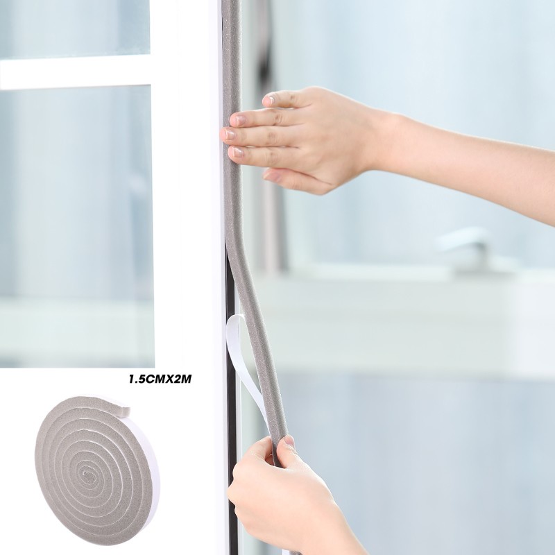 Air Conditioner Insulation Foam Tape Sponge Window Sealing Strips SoundProof Weather Stripping