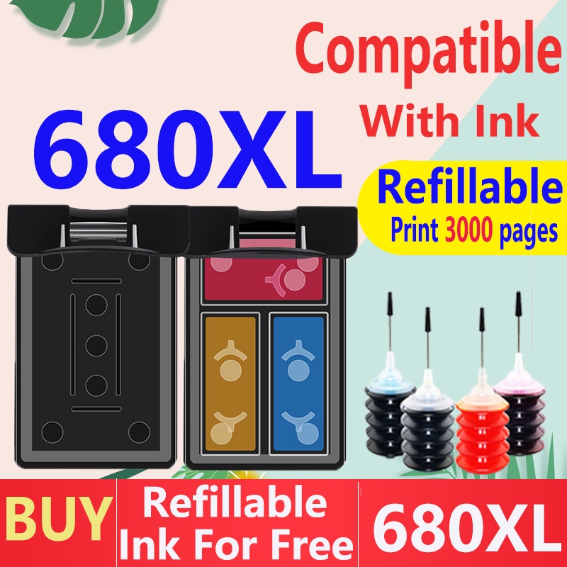 Compatible HP 680XL HP 680 Ink Cartridge HP XXL680 Black HP 680 Color ...