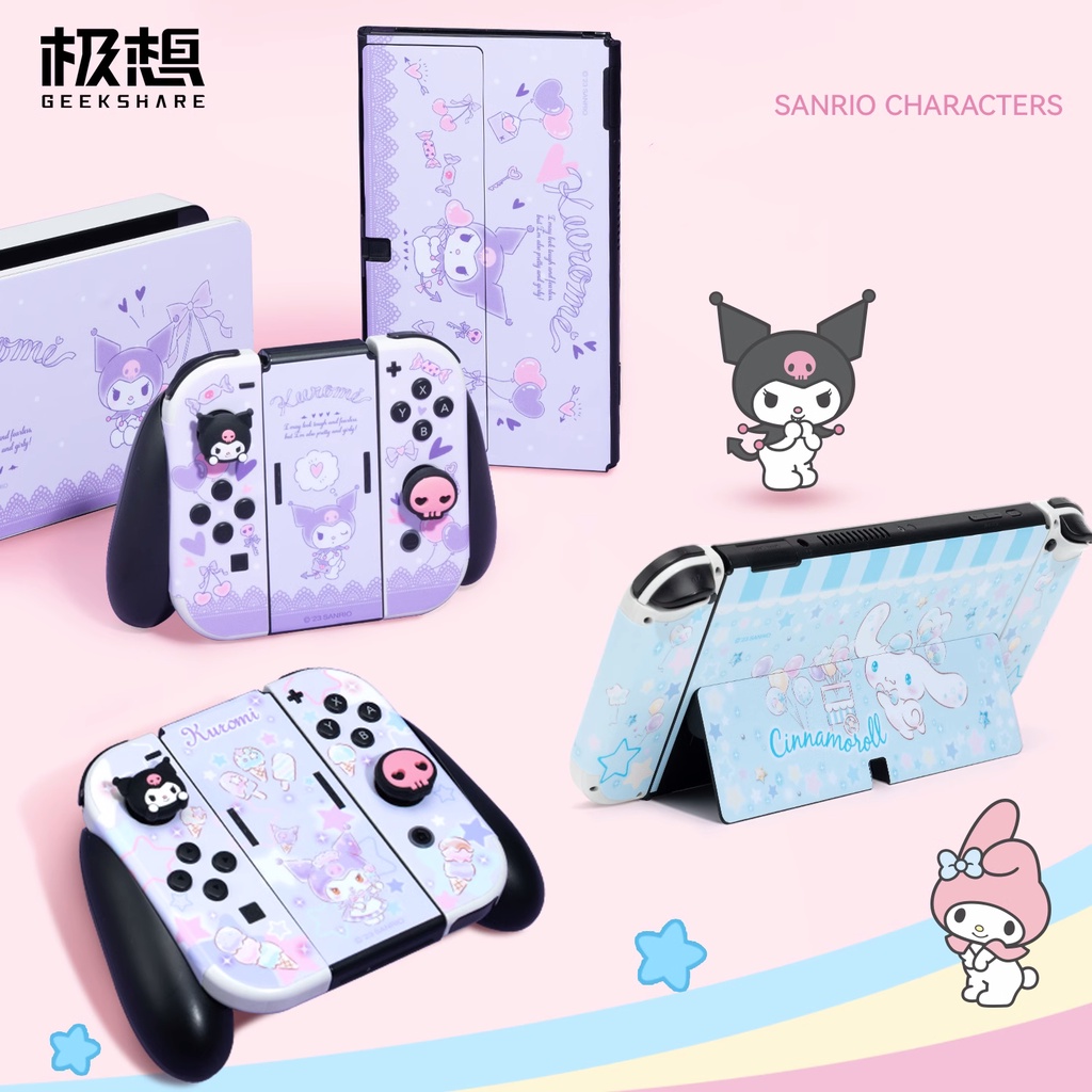Geekshare Sanrio Kuromi Themed Skin Sticker for Nintendo Switch and ...
