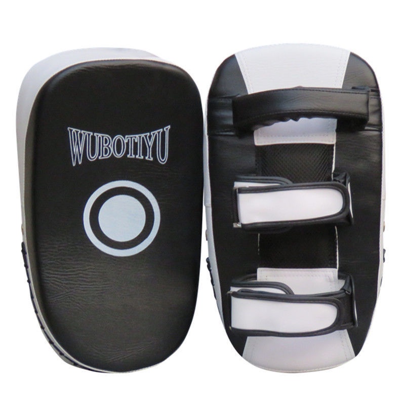 2 PCS Muay Thai Pad for Curved Training Kicking Strike Shield Coaching ...