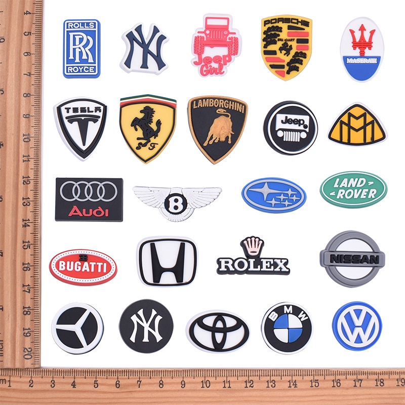 Cartoon Crocs Jibbitz Charm Maserati Ferrari Shoe Charms