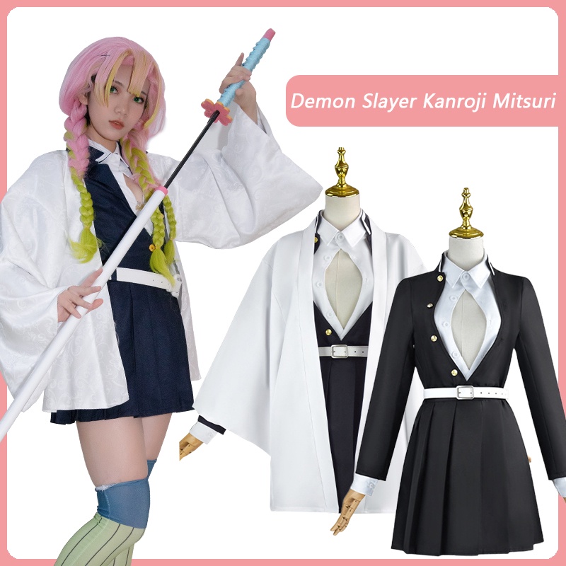 Demon Slayer Kanroji Mitsuri Cosplay Costume Kimono No Yaiba Kamado ...