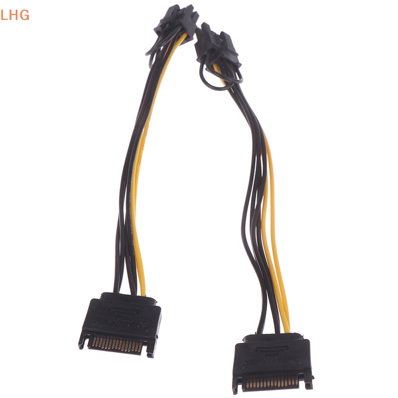 Lhg 15pin Sata Cable Male To 8pin62 Pci E Power Cable 20cm For Graphic Card New Shopee 2734