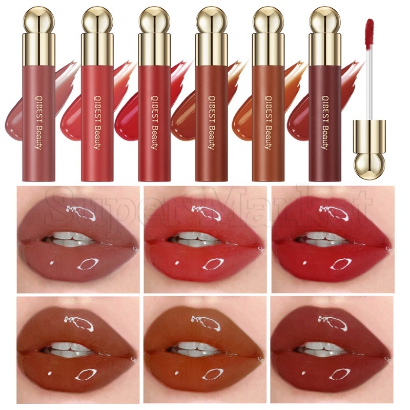 Qibest Mirror Water Light Lip Glaze Waterproof And Long Lasting Lip Oil Moisturizing Lip 7424