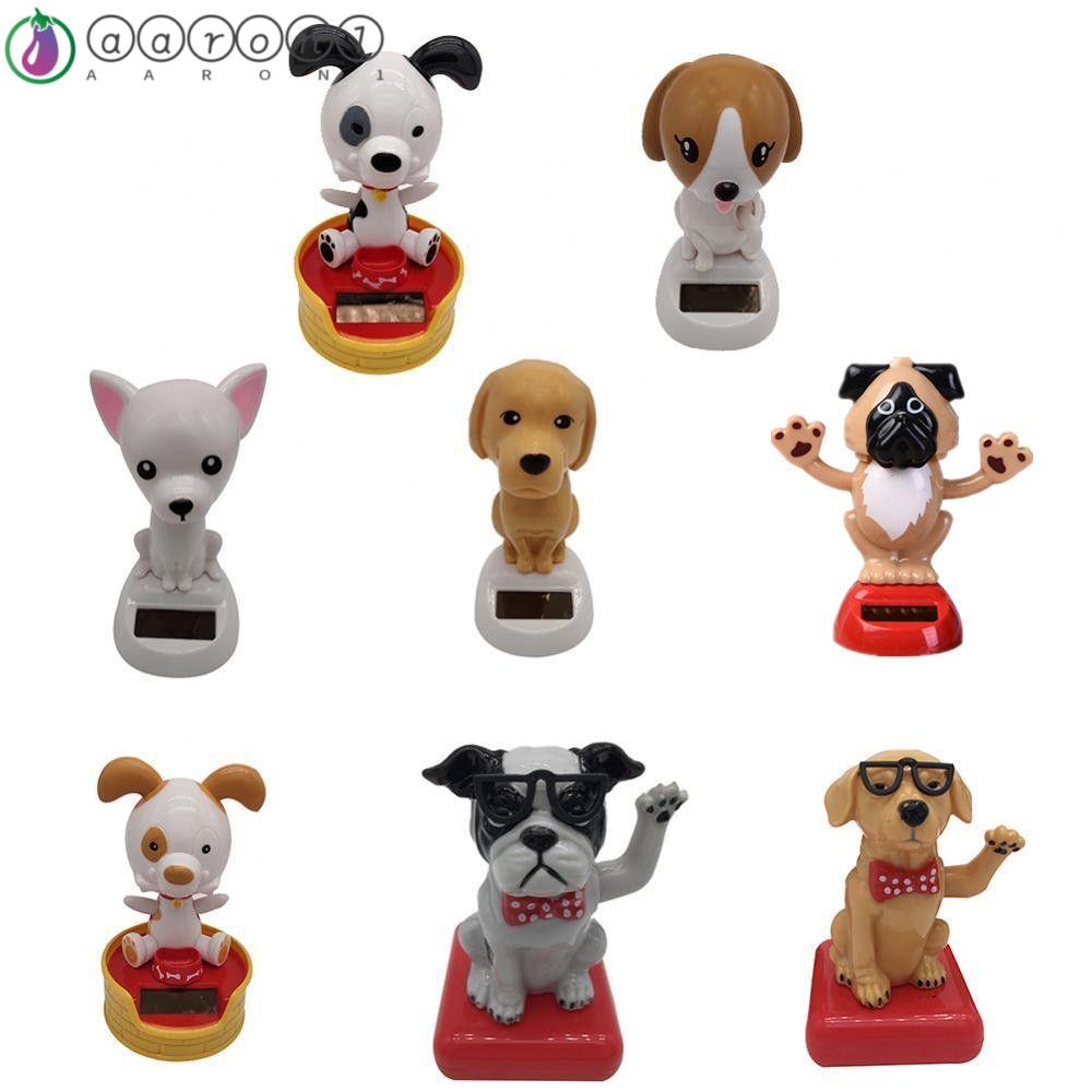 AARON5 Car Interior Display Solar Powered Dancing Dog Gift for Christmas Bobbling Head Toys Solar Swing Dog Dog Shape Design Kids Dolls Car Decor Home Decoration Educational Car Ornament Shaking Head ...