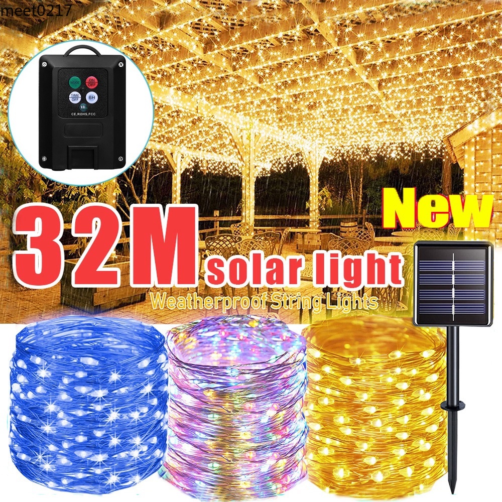 300Leds Outdoor Solar Led String Light 32M 22M 12M 7M Garland Festoon ...