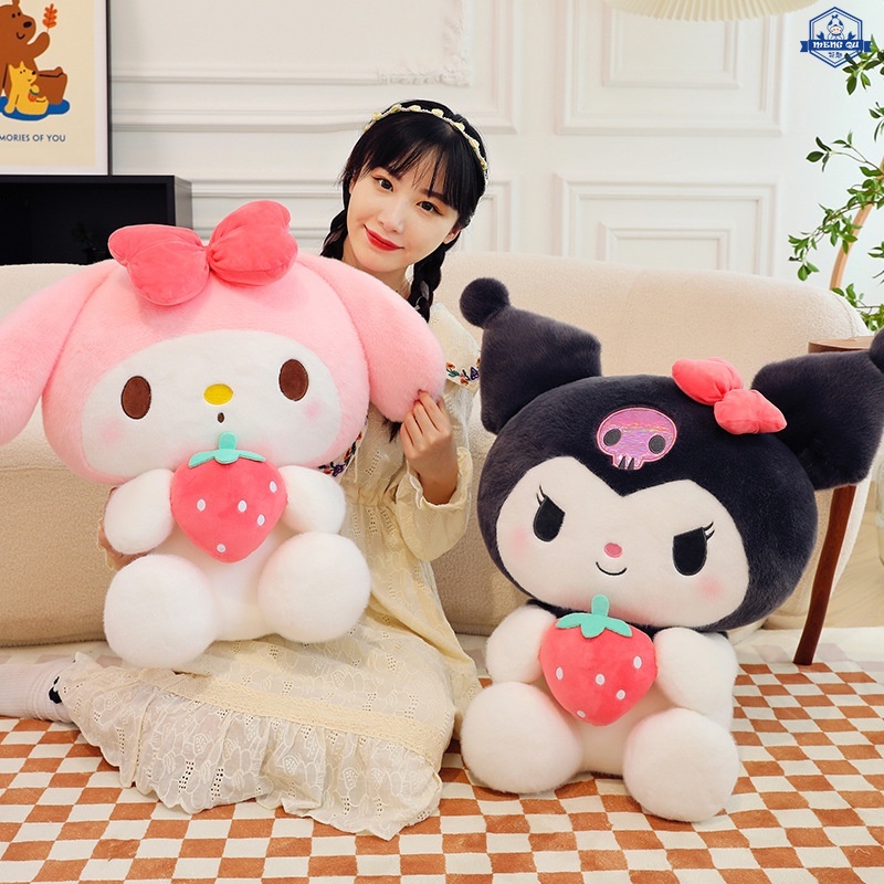Large Size Sanrio Kuromi My Melody Plush Toy Hug Strawberry Cute Plush ...