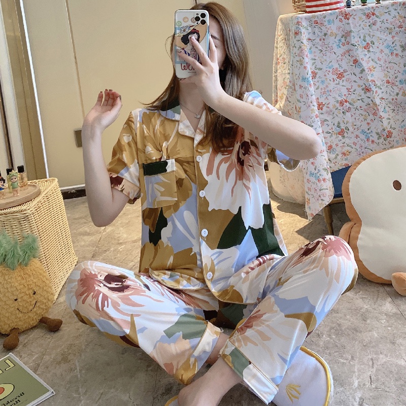 Pajama terno for women pantulog set sleep wear adult gown wear dress woman sleepwear pambahay sale Shopee Philippines
