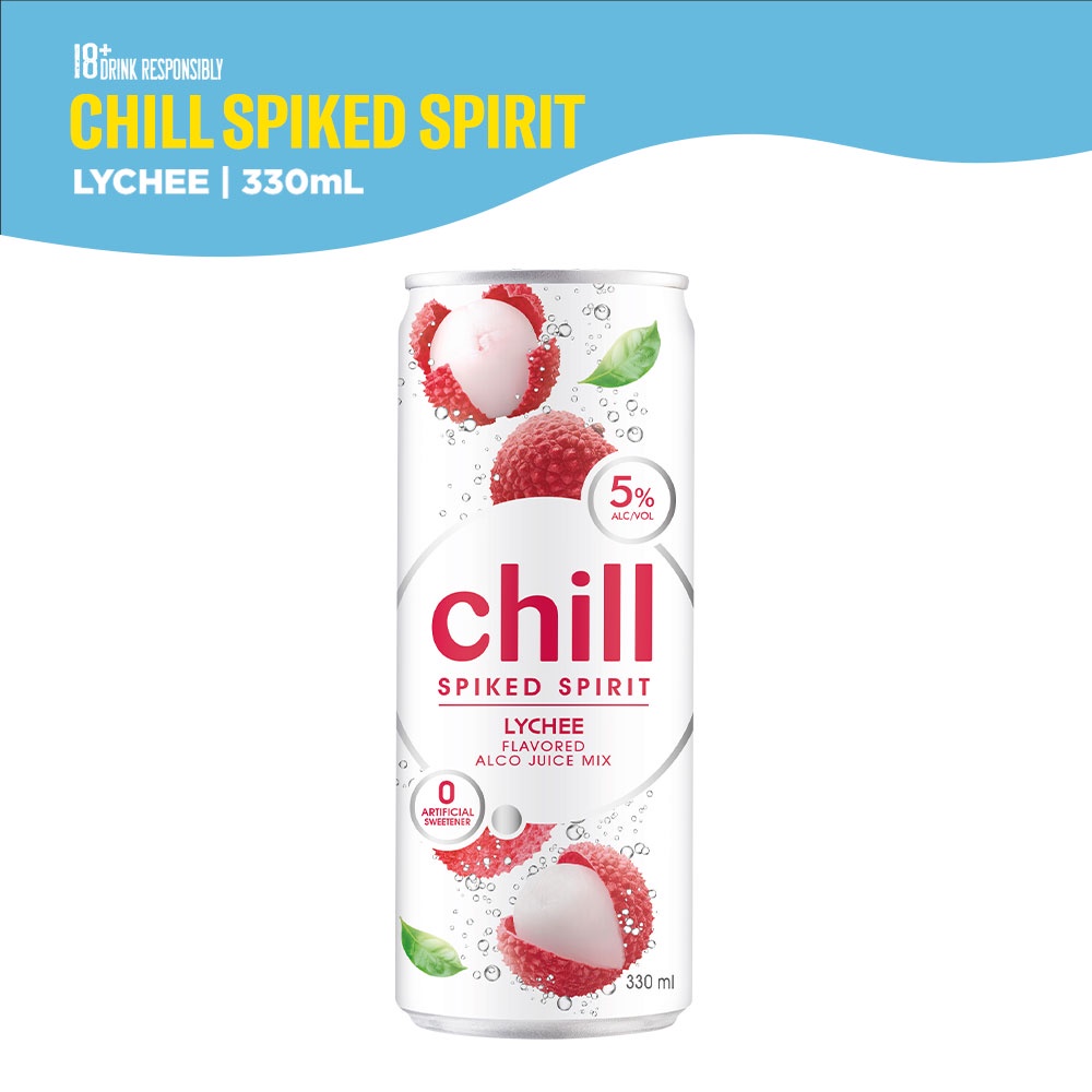 Chill Spiked Spirit 330 Ml Lychee Flavored Alco Juice Mix, 5 Alcohol