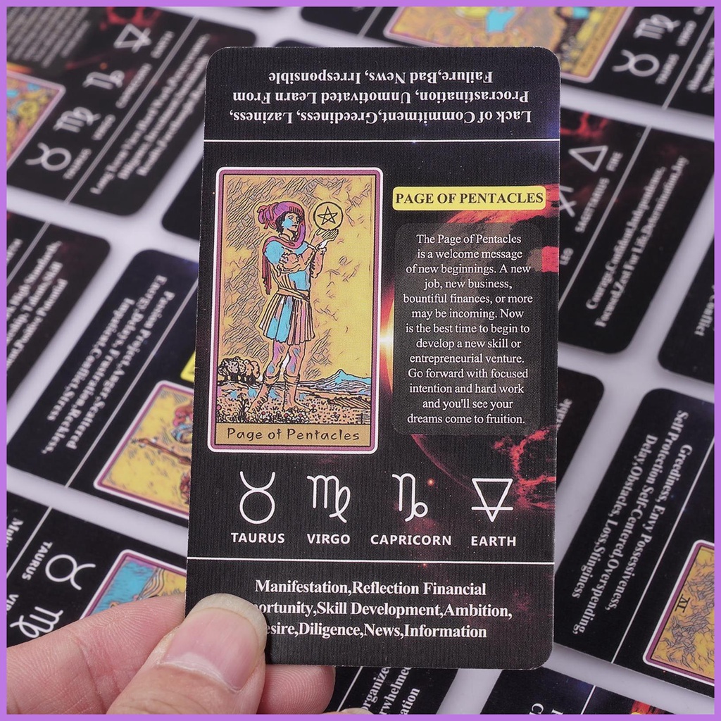 Tarot Oracle Cards Portable Tarot with Heywords Psychological Oracle