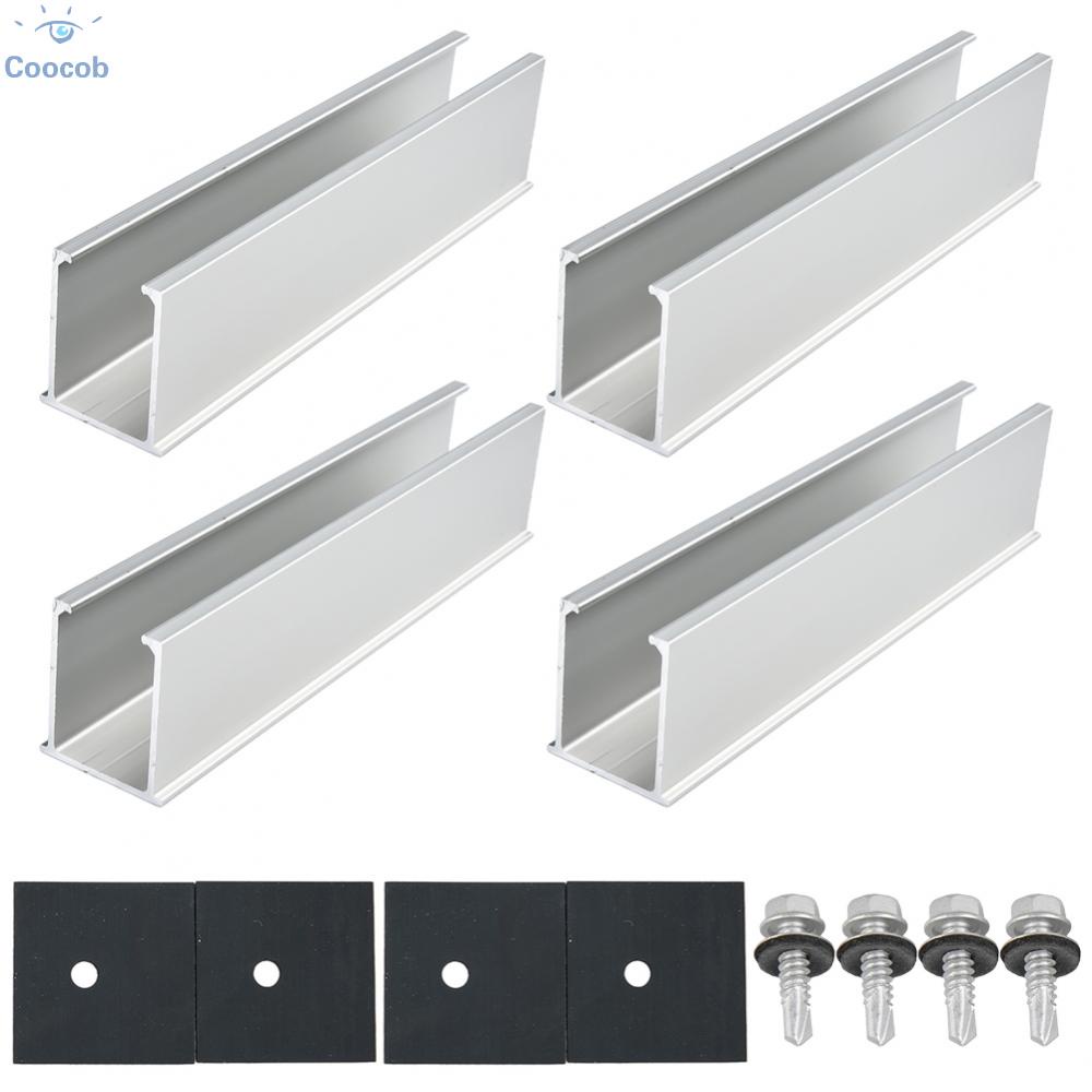 1/4Pcs Solar Modules Rails Bracket Trapezoidal Sheet Flat Roof PV ...