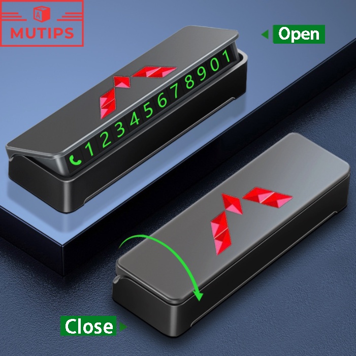 Wuling Car Parking Phone Number Plate Box Hidden Luminous Holder For ...