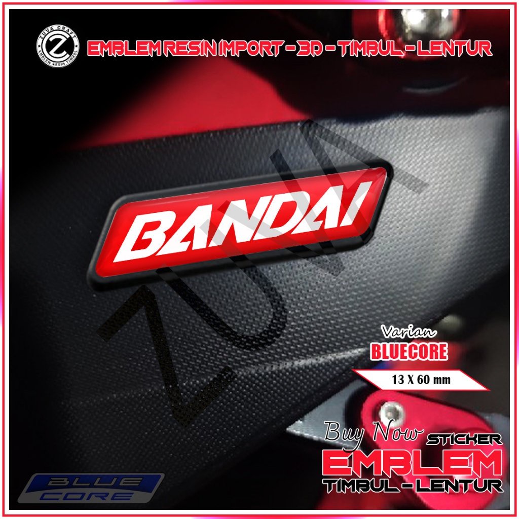 Yamaha Motorcycle Sticker EMBLEM Embossed BLUECORE 3D LOGO BANDAI Cool ...