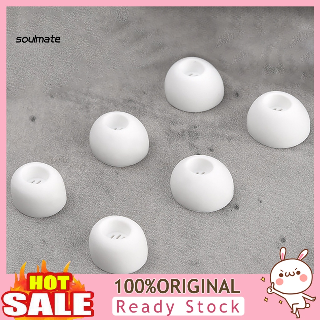 Soulmate 1 Pair Ear Tips Soft Silicone Avoid Falling Off Replacement Earbuds Plugs Cover For 6425