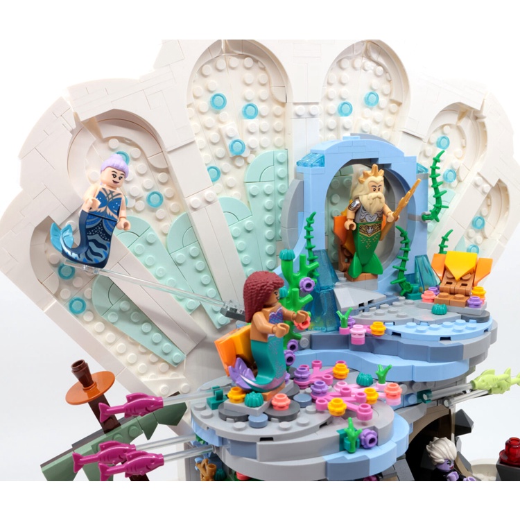 1808pcs Creator Expert Princess Movie The Little Mermaid Royal ...