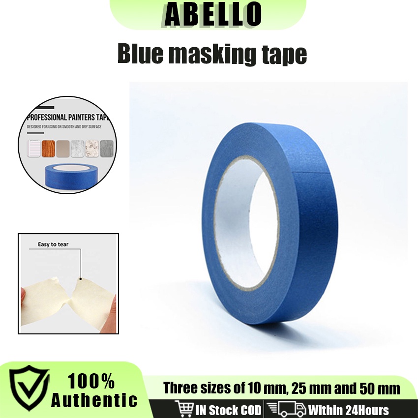 Blue Painter's Tape 10mm/25mm/50mm x 20M Practical DIY Traceless ...