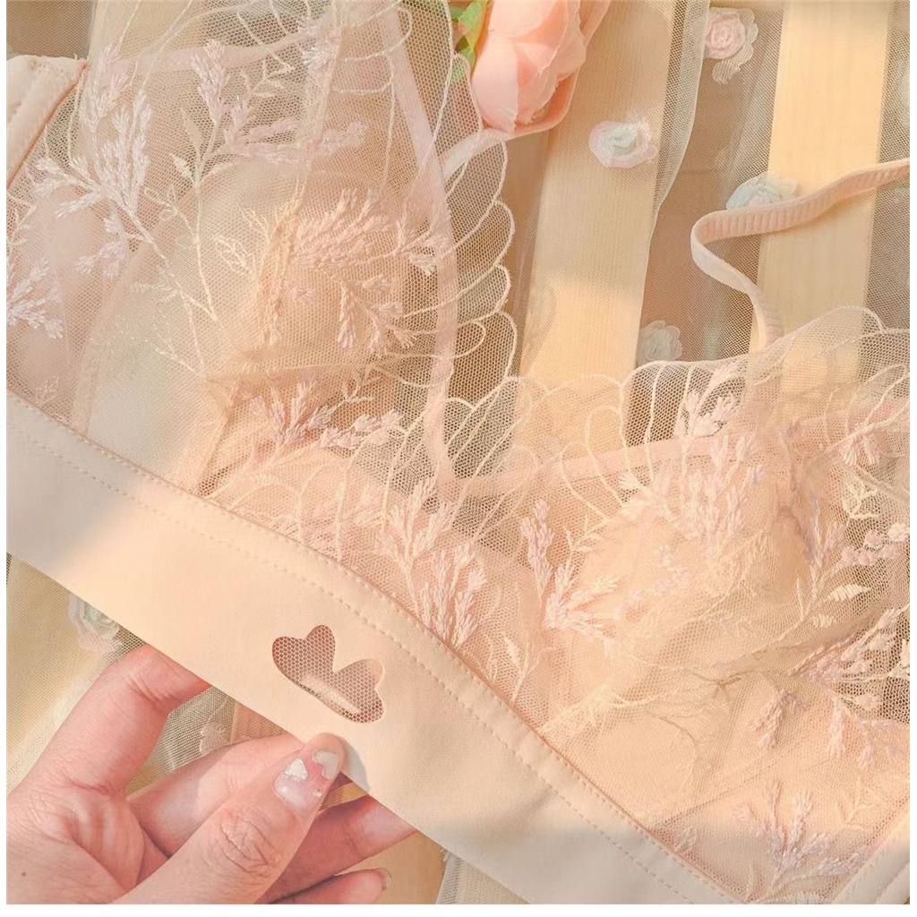 Girl Pink Big Breasts Look Bunny Ears Underwear Women Summer Thin Lace ...