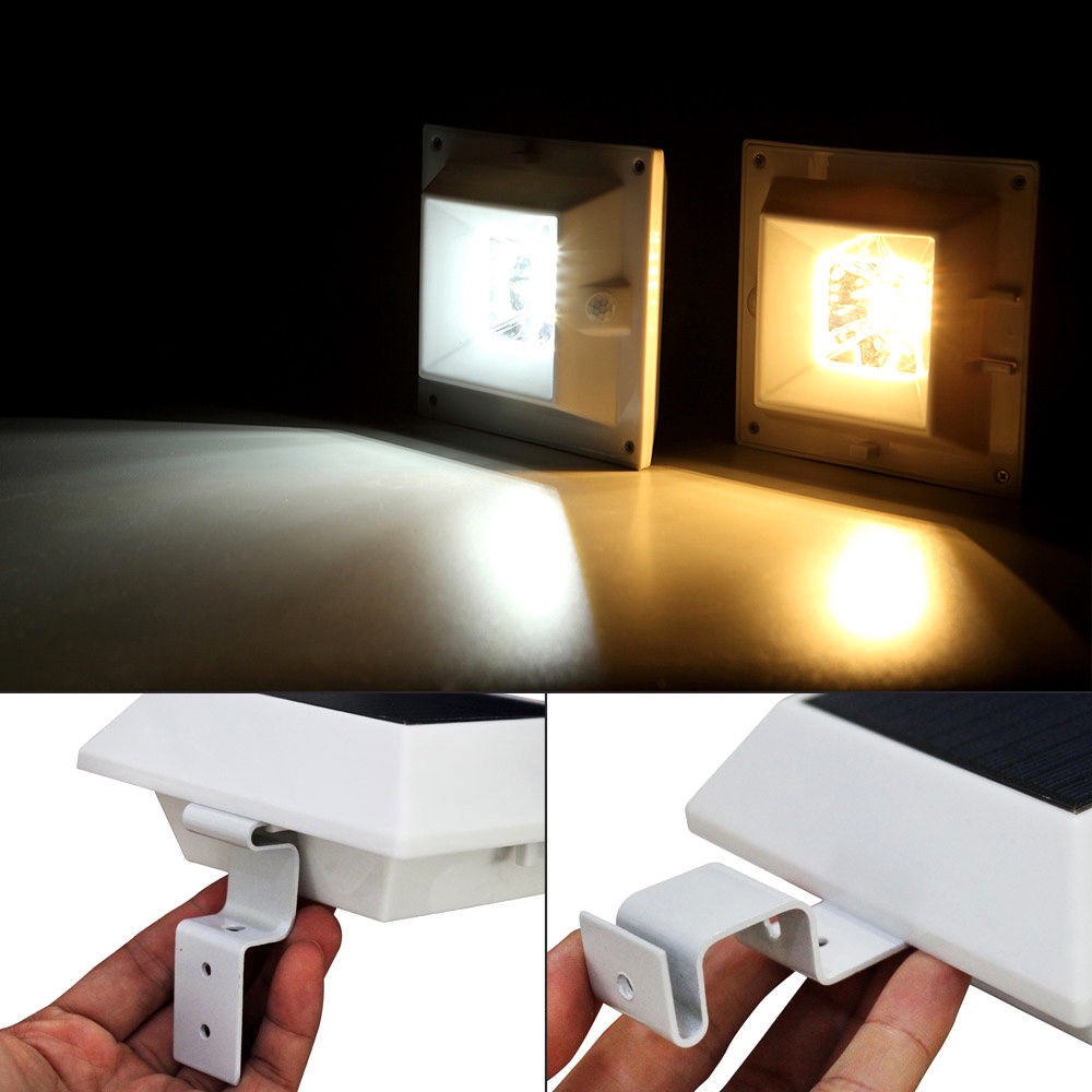 Outdoor Lighting 6 LED Solar Gutter Lights Waterproof LED Solar Powered ...