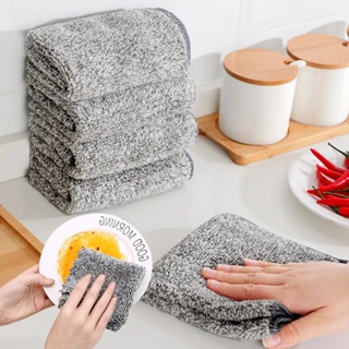 5pcs Lazy Striped Kitchen Dishcloth Soft Microfiber Absorbent Towel For  Home, Multipurpose Cleaning Rags