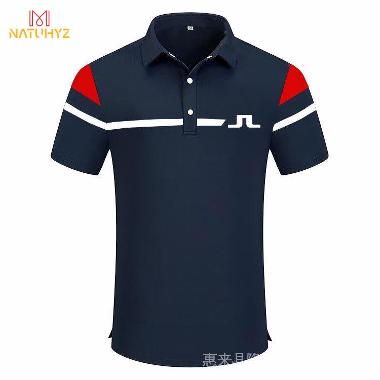 [J.LINDEBERG] GOLF Clothing Men's Summer Contrast Color ShortSleeved T