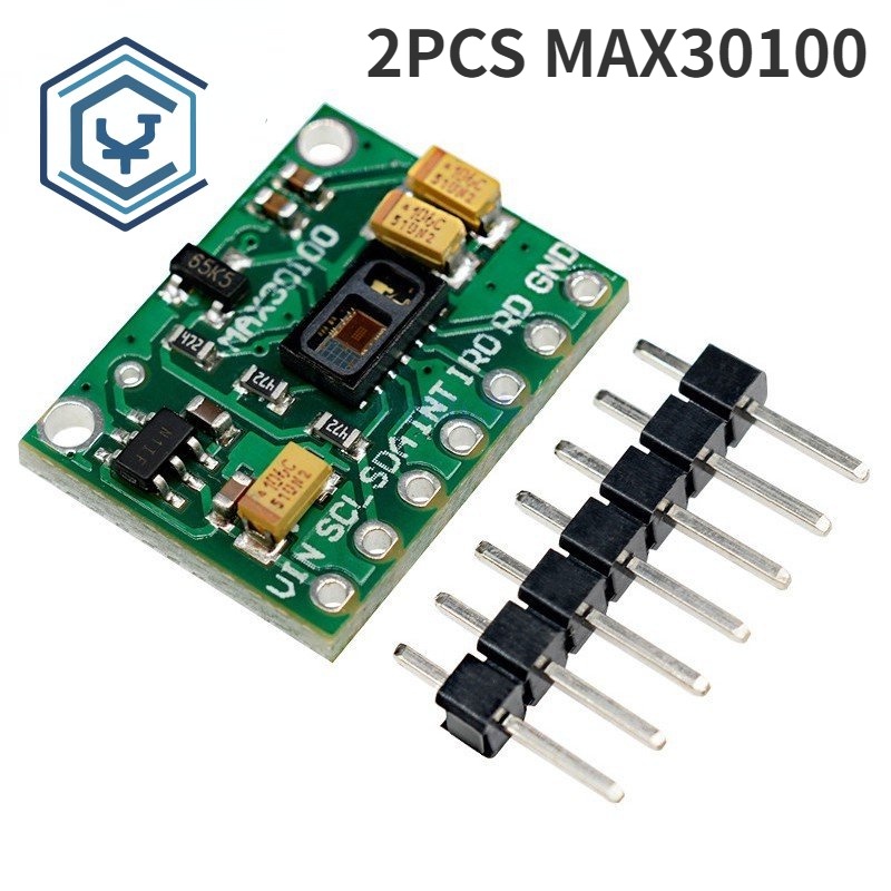 2PCS MAX30100 Heart Rate Sensor Blood Oxygen Pulse Heart Rate Module ...