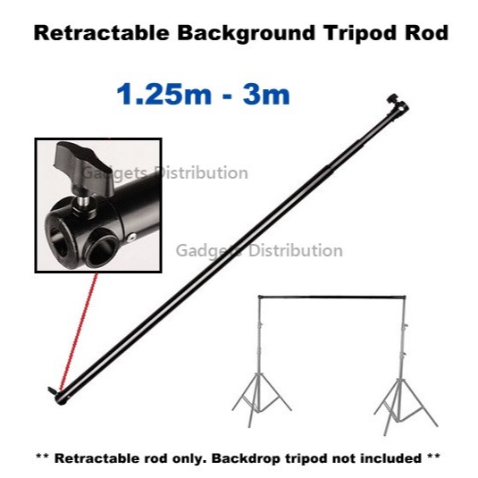 3 Section Extendable Retractable Telescopic Bar Rod for Tripod ...