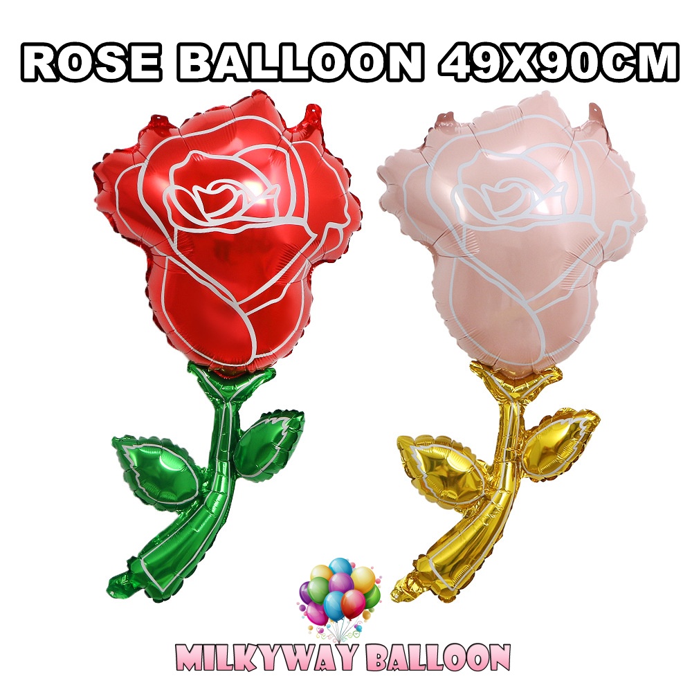 FROM SELANGOR ROSE FLOWER BALLOON RED ROSE PINK ROSE THEME BALLOON