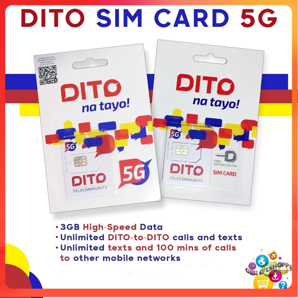 DITO SIM CARD WITH 12GB FREE+ UNLI TEXT to ALL NETWORK +100 MINS CALL ...