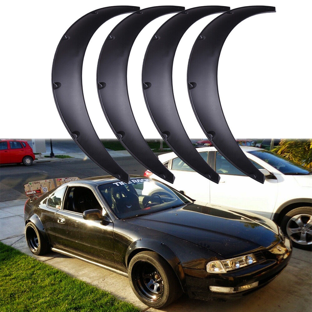 LANTOP 4Pcs for Honda Prelude 1979-2001 Carbon Fiber Car Truck Wheel ...