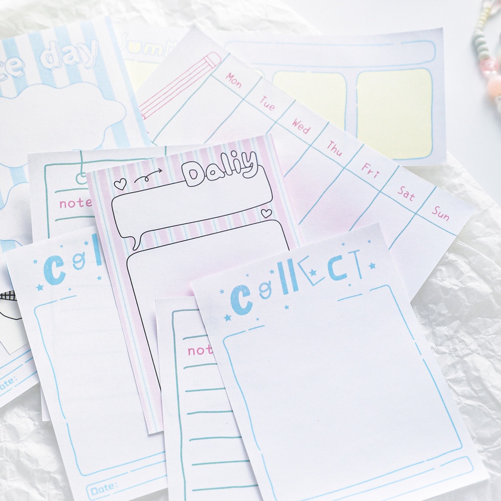 Cdaily|Dopamine Notepad Salt Series Cream Notepad Cartoon Graffiti ...