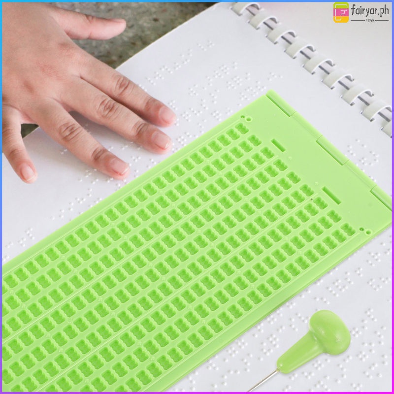 Braille Writing Slate Blind Plate Tablet School Supplies Stylus Plastic
