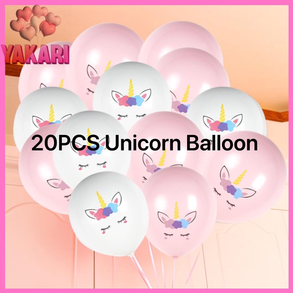 20 PCS Unicorn Balloon Unicorn Printed Latex Balloon Unicorn Theme ...