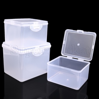 20 Pieces Small Clear Plastic Boxes Plastic Boxes With Square Lid Mini  Clear Plastic Box Small Plastic Containers For Beads, Jewelry, Pills