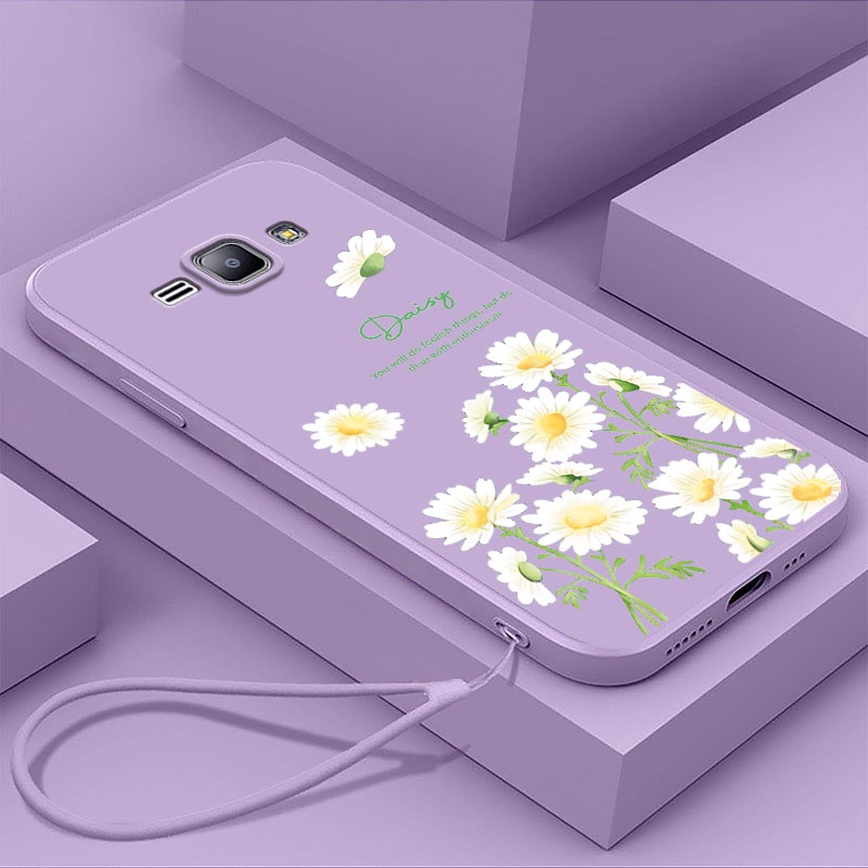 Casing Samsung J2 PRIME J2 ACE J3 2017 J3 PRO J330 Small Daisy phone case  Straight Edge Full Cover Lens Silicone Soft Shockproof New female phone case