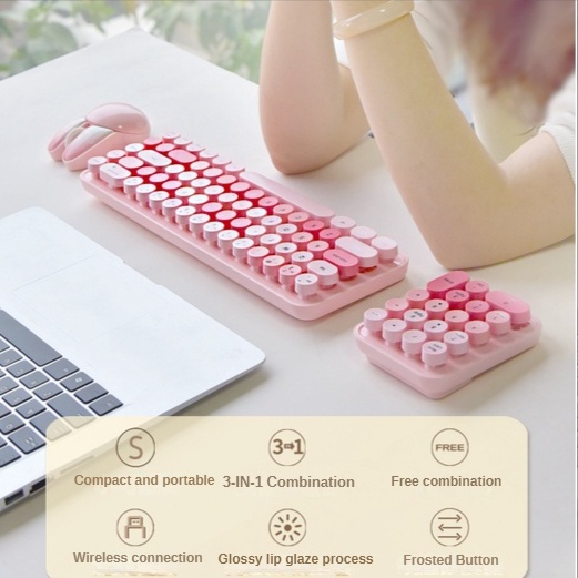 MOFII Ibean Max Wireless 2.4G Keyboard Mouse+Digital number pad Set 3 ...