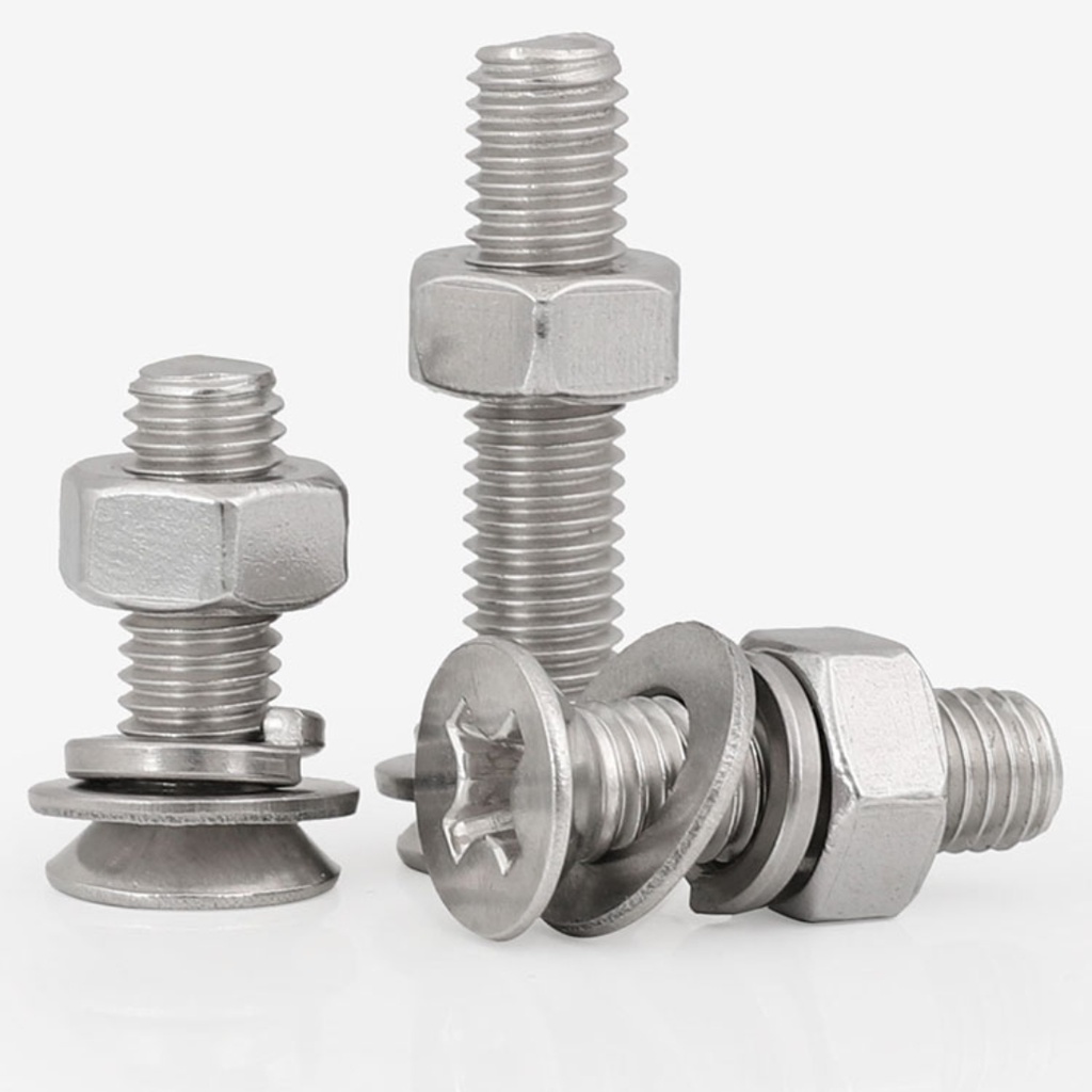 [SYH] 304 Stainless Steel Flat Head Screw Nut Washer Combination Shopee Philippines