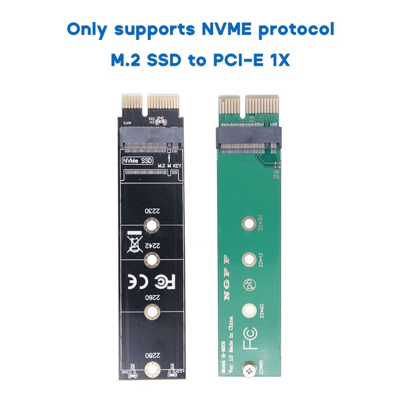 Jin PCIE To M 2 Adapter NVMe SSD M 2 PCIE X1 Riser PCI-E M Key ...