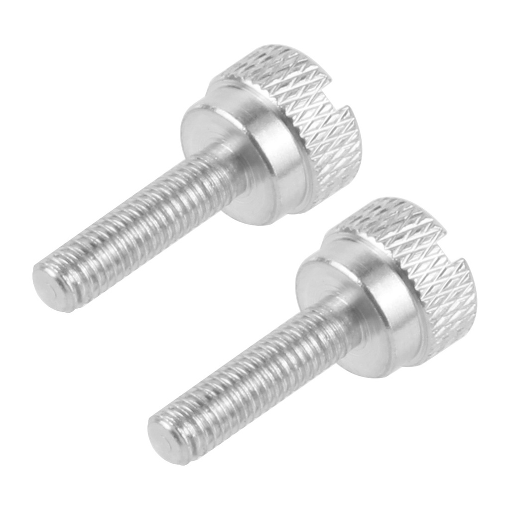 2x M5 Knurled Thumb Screw Stainless Steel High Step Slotted Head Hand