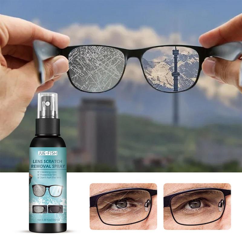 Aubte 100ml Eye Glasses Cleaner Scratch Remover Repair Glass Grinding