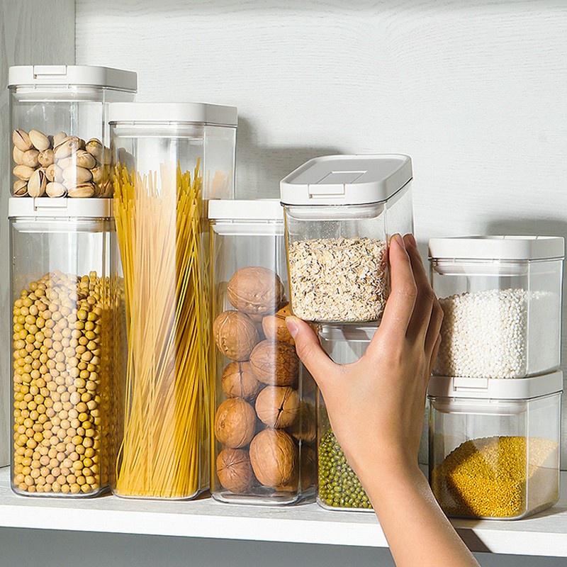 PET Kitchen large capacity airtight jar Food storage box Moisture-proof ...