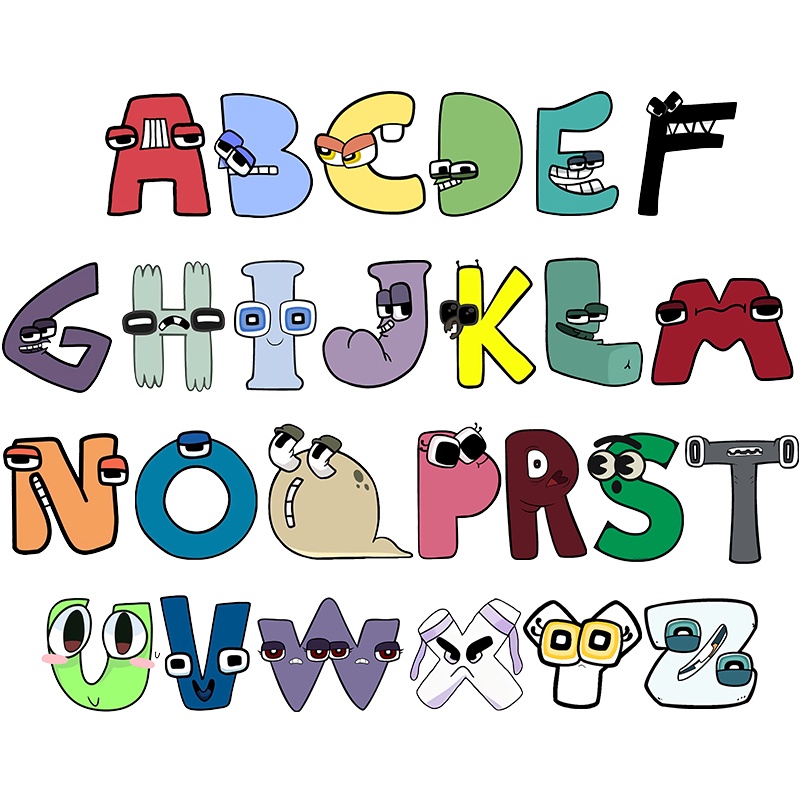 Alphabet Lore cartoon character new ironing heat transfer clothing ...