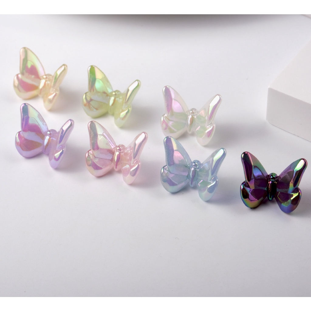 10pcs UV Beautiful color butterfly beads for DIY | Shopee Philippines