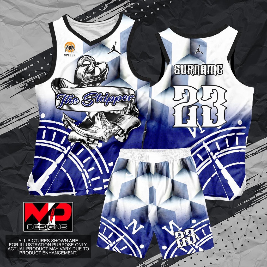 SKIPPER 01 BASKETBALL JERSEY FULL SUBLIMATION FREE CUSTOMIZE OF NAME ...