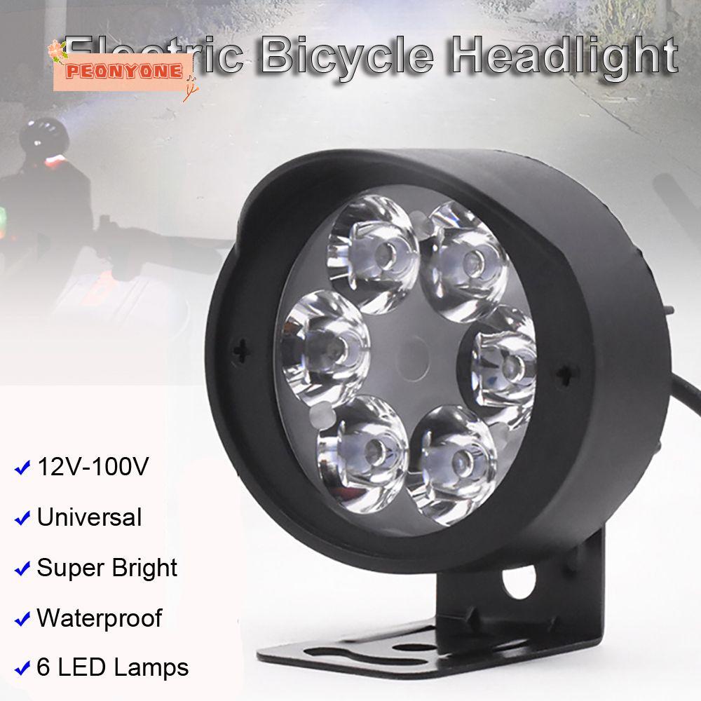 PEONYR Electric Bicycle Headlight 12V100V EBike Scooter Motorbike
