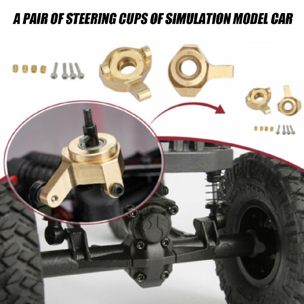 2pcs Brass Rear Drive Axle Mount & C Hub Carrier For Axial 1/8 AXP8 GILAMON 2.2 4X4 Trail Buggy - Upgraded Steering Knuckle Arm Base