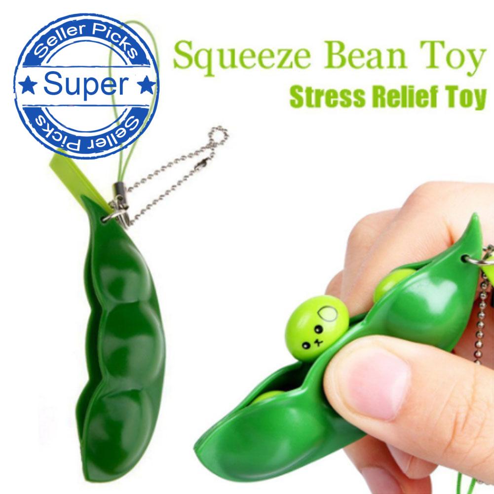 Fidget Toys Edamame Game Pop It Squishy Keychain Beans